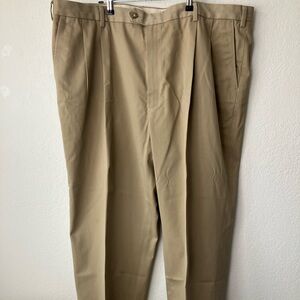 Enro Men's W48 L34 100% Cotton Dress Pants Khaki